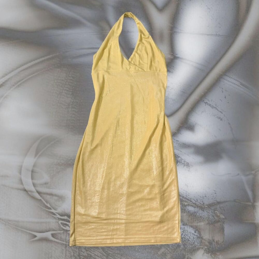 Cache Women's Yellow and Gold Dress